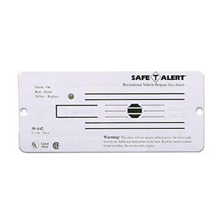 Mti Industries MTI Industries MTI30-442-P-WT 12V Flush Mount Hard Wire Propane Alarm; White MTI30-442-P-WT